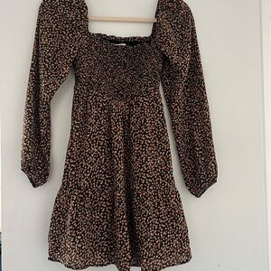 Abercrombie and Fitch dress, black floral, size XS, Like New